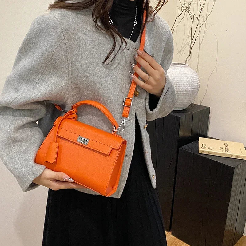 Sac à bandoulière en cuir pour femmes, sac à main de marque de luxe, fourre-tout élégant, accessoire de bureau - Lencensa 