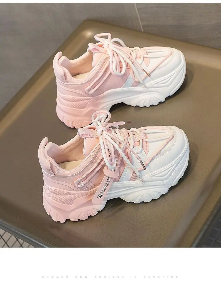 Baskets Femme Plateforme - Chaussures Décontractées Printemps