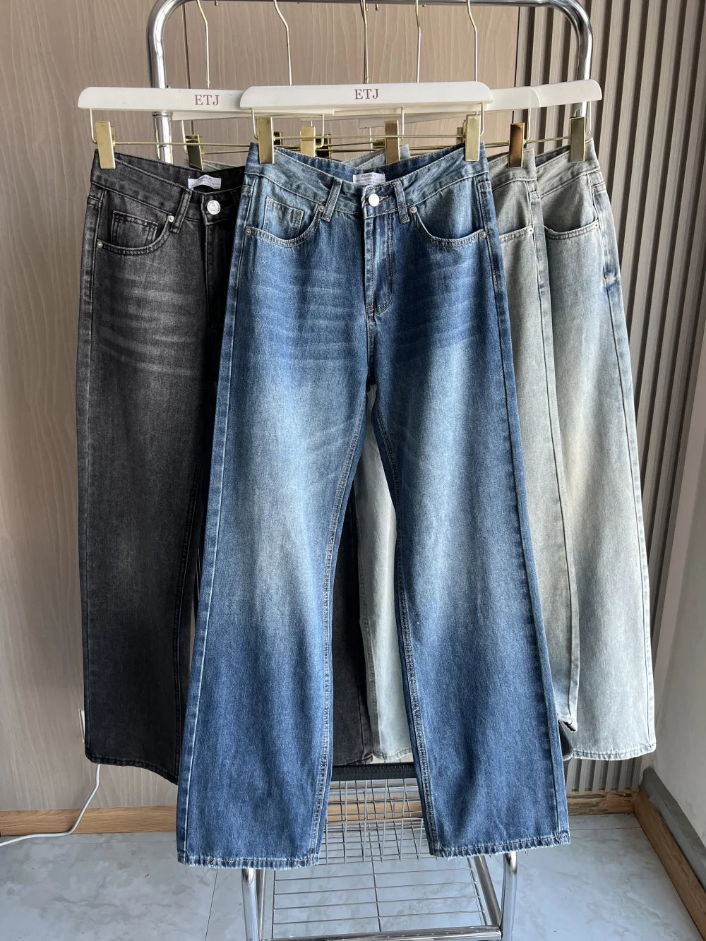 Jean Premium Femme Z1975 - Denim Haute Qualité Taille Droite Y2K 2025