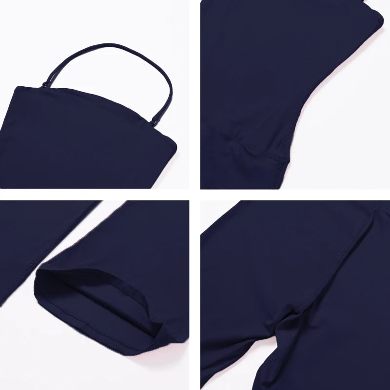 Combinaison Yoga Femme - Évasé Dos Nu Sans Manches - Lencensa 