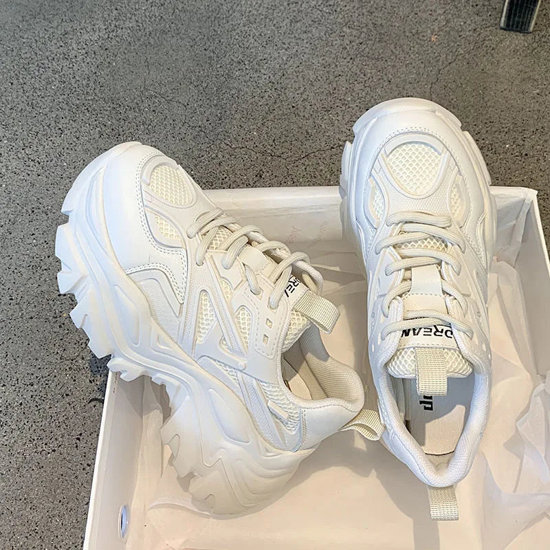 Baskets Femme Plateforme - Chaussures Sport Décontractées Été