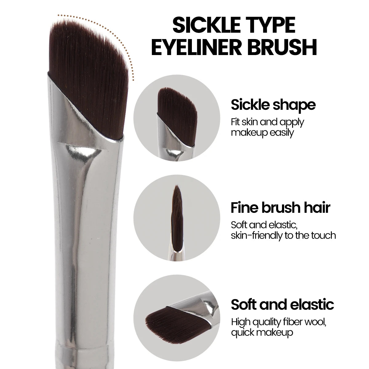 MAANGE-Ensemble de pinceaux de maquillage professionnels pour les yeux, fard à barrage, eye-liner, contour des yeux, outil de maquillage, 4 pièces - Lencensa 