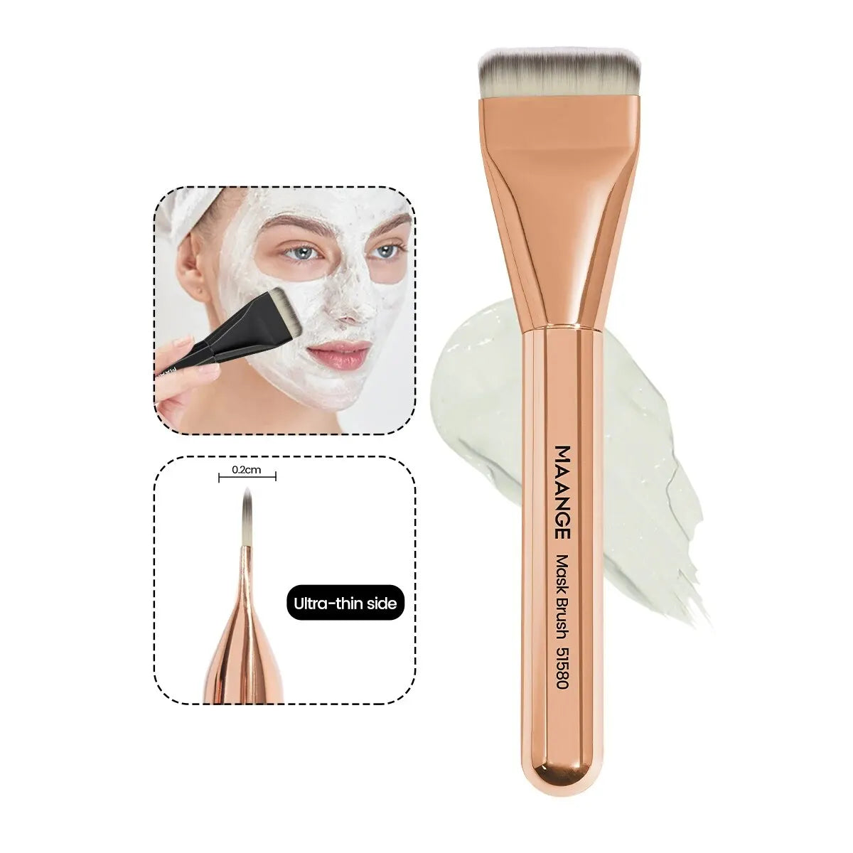 MAANGE 1 pièces masque Facial brosse tête plate correcteur fond de teint brosse doux visage pinceaux de maquillage outil de maquillage cosmétique pour masque peinture