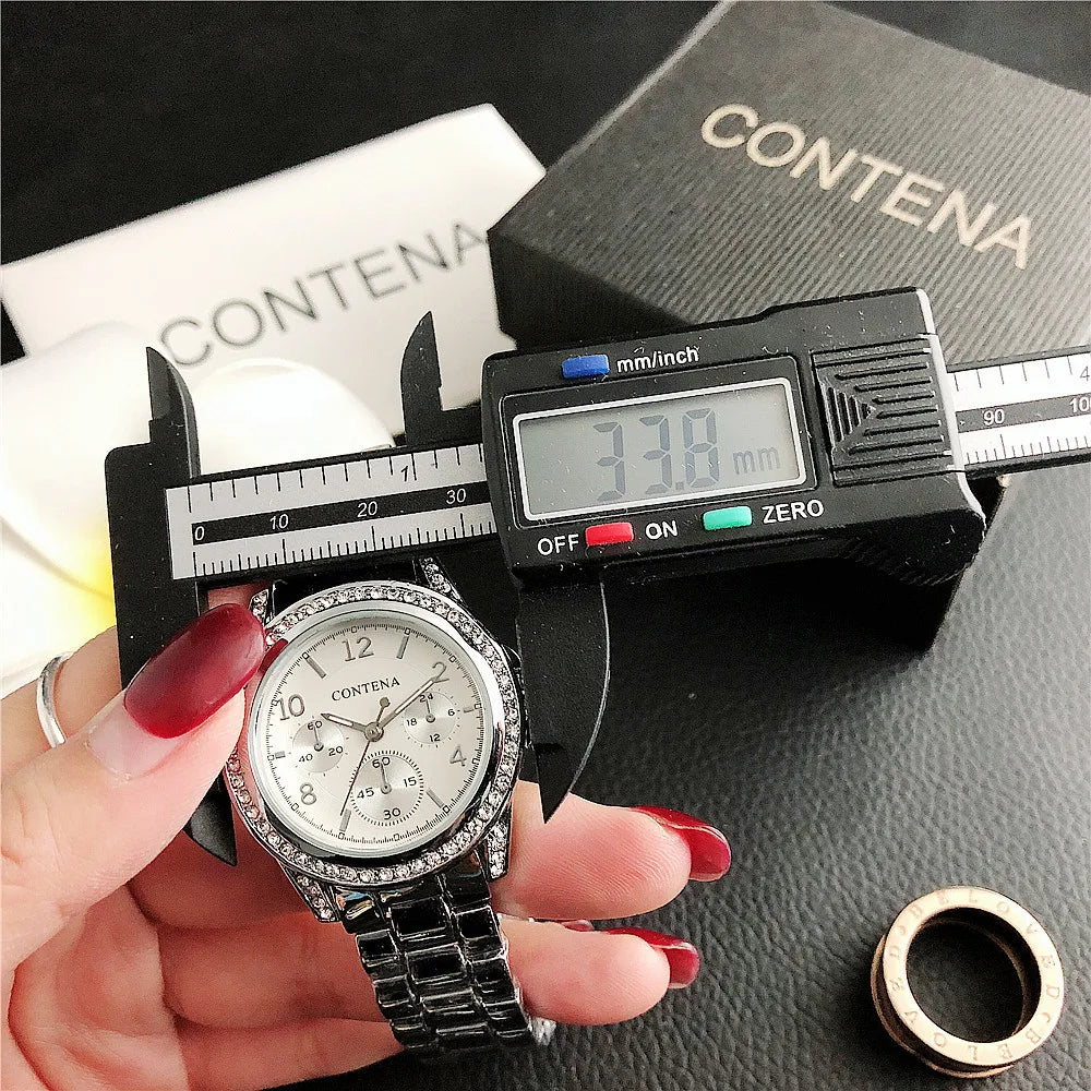 Montre pour femme Top marque de luxe en acier inoxydable strass Quartz montre-bracelet pour femmes mode robe dames horloge montre femme