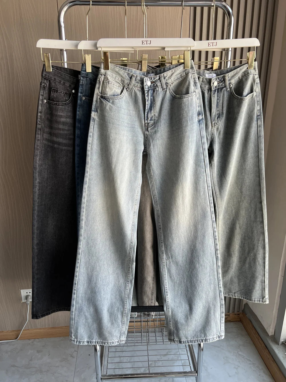 Jean Premium Femme Z1975 - Denim Haute Qualité Taille Droite Y2K 2025
