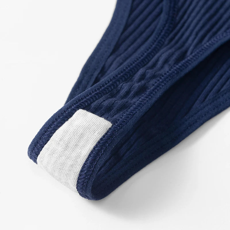 Lot 10 Culottes Femme Coton - String Sport Rayé - Lencensa 