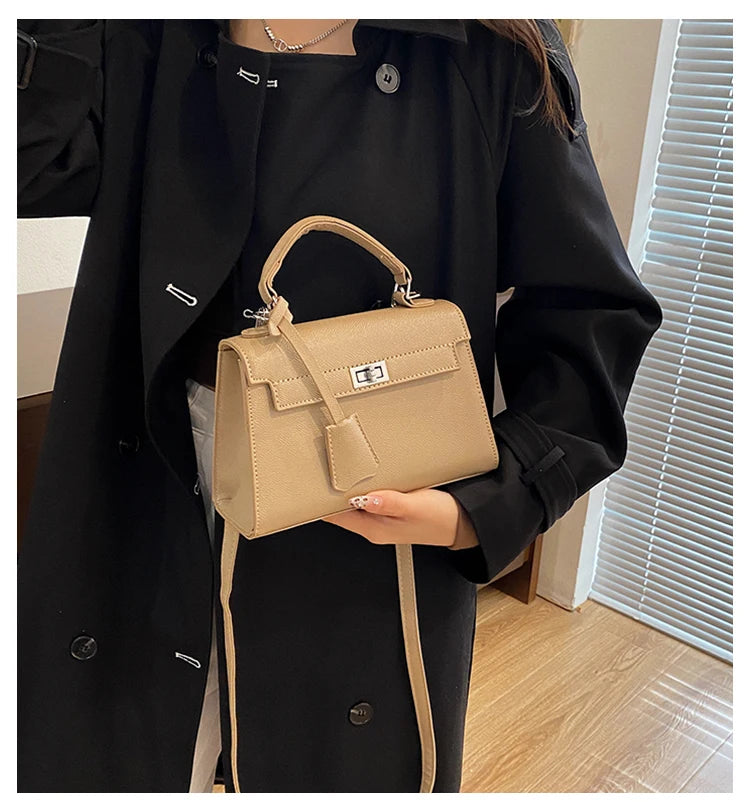 Sac à bandoulière en cuir pour femmes, sac à main de marque de luxe, fourre-tout élégant, accessoire de bureau - Lencensa 