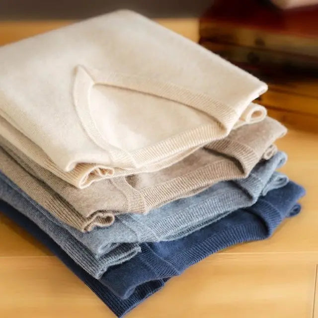 Pull Col V Homme Cachemire - Lencensa Collection Automne-Hiver - Lencensa 