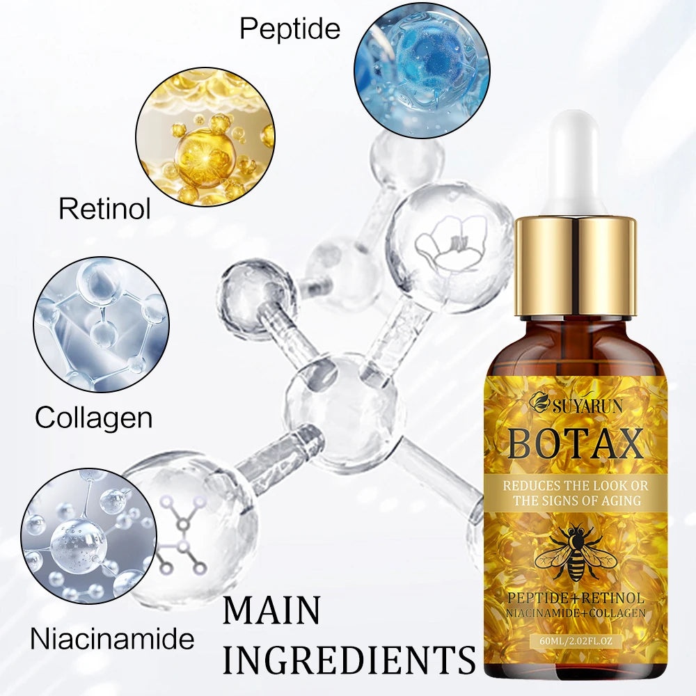 SUYARUN Botax Sérum Traitement du visage anti-âge, réducteur de rides et crème raffermissante pour la peau, soin du visage à absorption rapide.