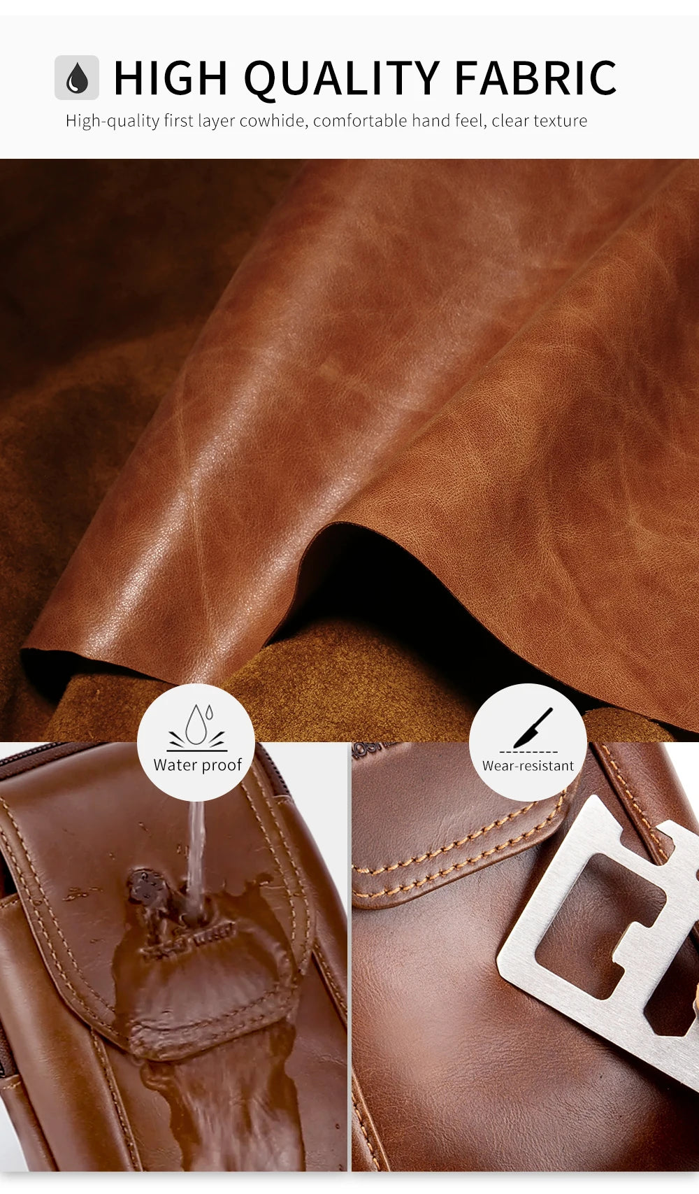 Pochette Ceinture Premium Lencensa - Accessoire Multifonction Cuir - Qualité Exceptionnelle