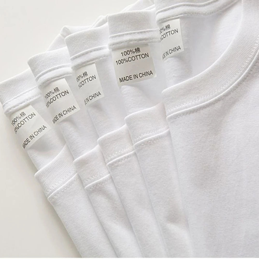 Pack 2 T-Shirts Coton 100% Homme Femme - Col Rond Respirant Blanc - Lencensa 