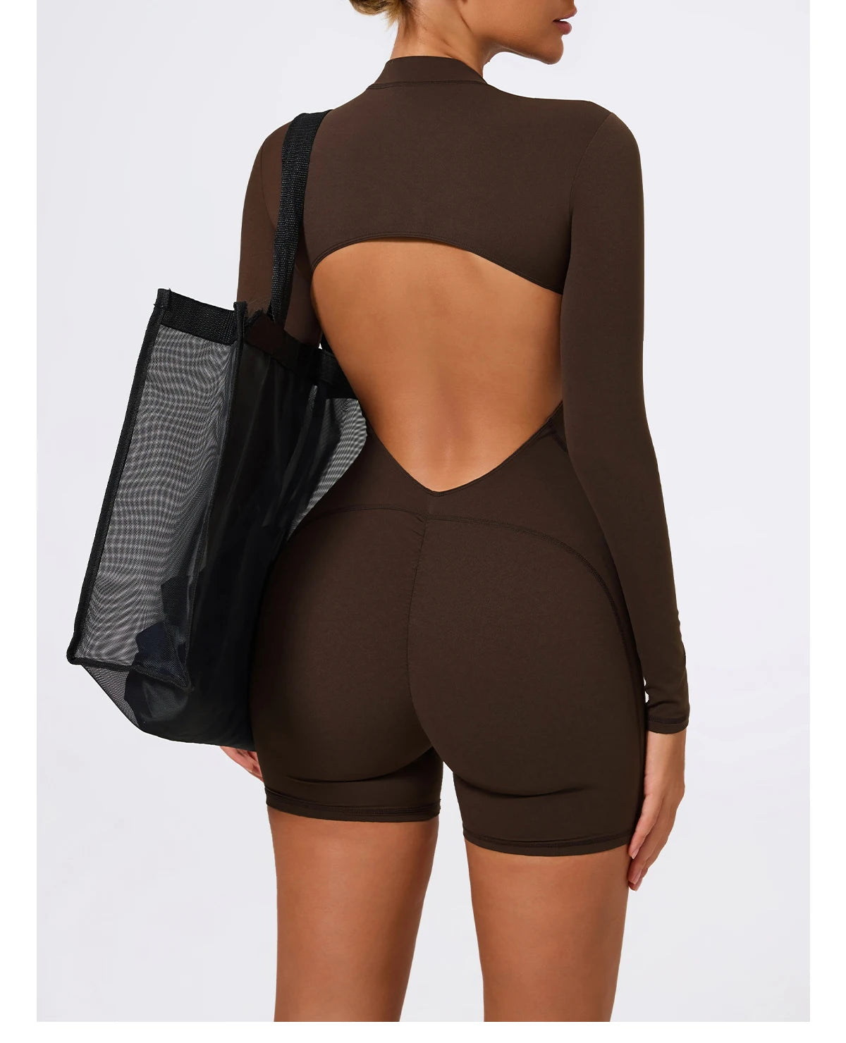 Combinaison Sport Femme Ctenkevet - Jumpsuit Dos Nu Yoga Fitness - Lencensa 