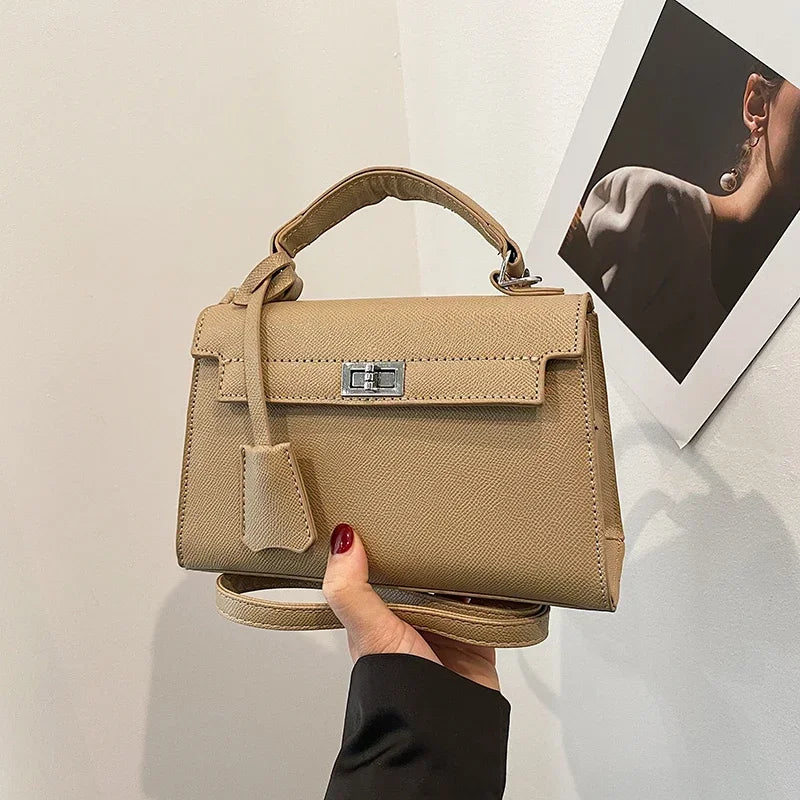 Sac à bandoulière en cuir pour femmes, sac à main de marque de luxe, fourre-tout élégant, accessoire de bureau - Lencensa 