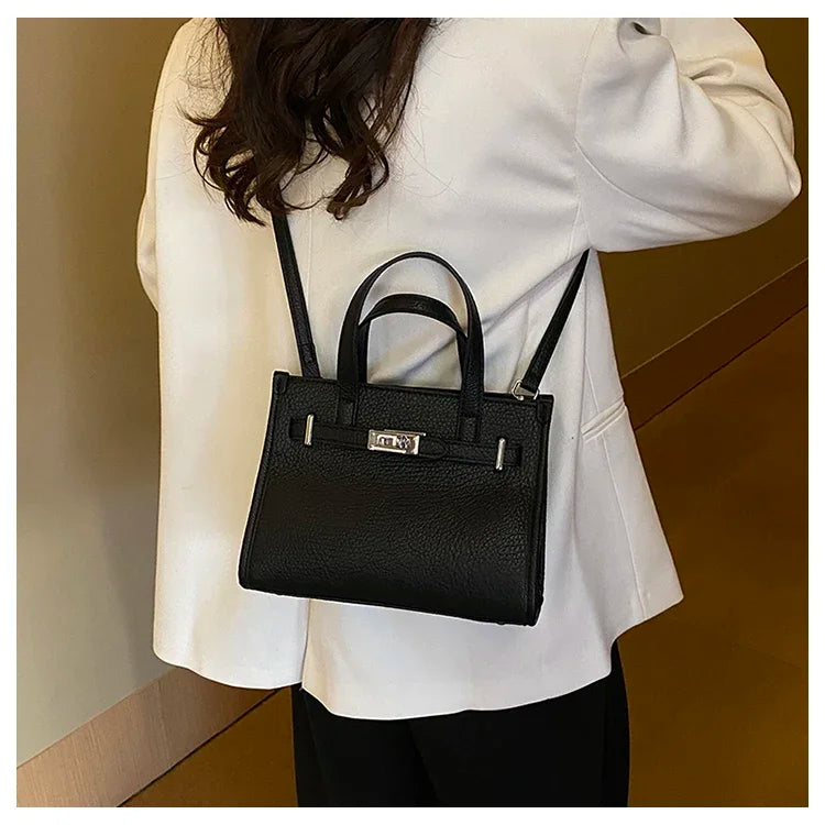 Sac messager élégant pour femme – Sac fourre-tout en cuir de marque de luxe avec sangle réglable
