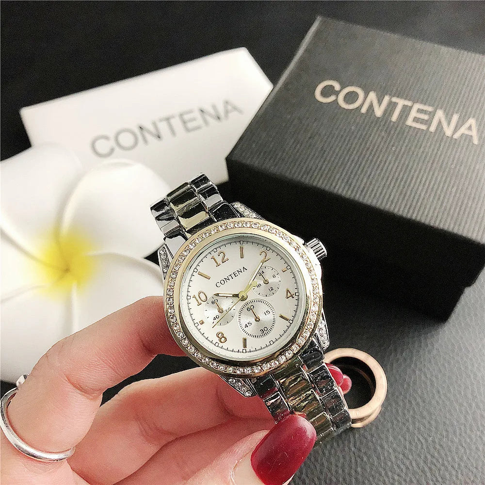 Montre pour femme Top marque de luxe en acier inoxydable strass Quartz montre-bracelet pour femmes mode robe dames horloge montre femme