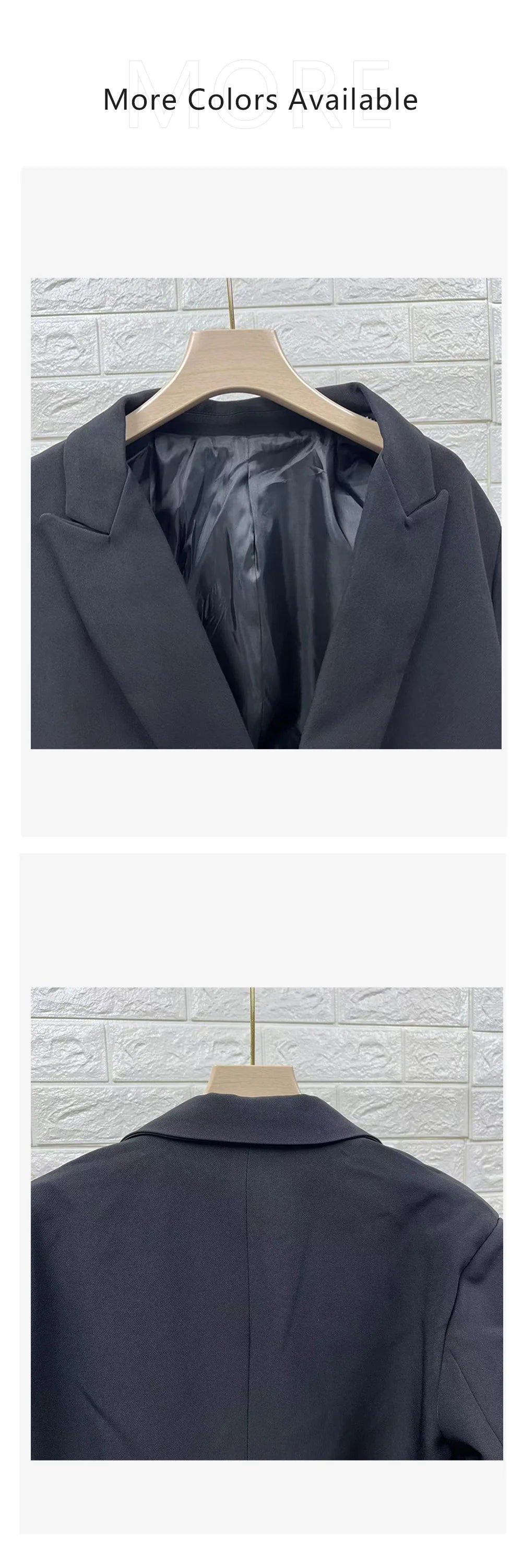 Veste de costume décontractée à double boutonnage pour femme, coupe ample, de haute qualité, pour les déplacements, nouvelle collection automne et hiver 2023 - Lencensa 