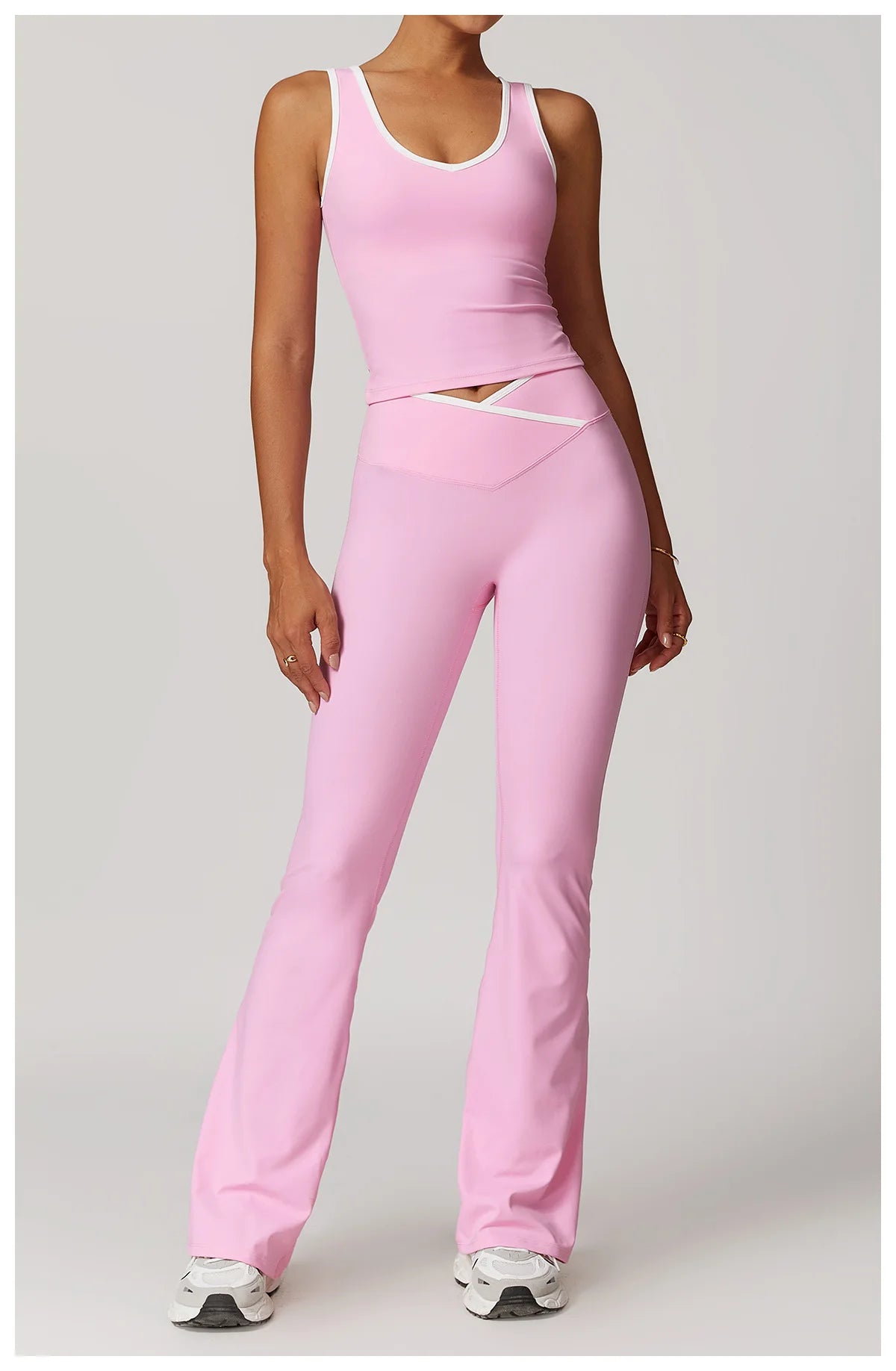 Ensemble Yoga Femme 2 Pièces - Legging Taille Haute + Brassière Sport - Lencensa 