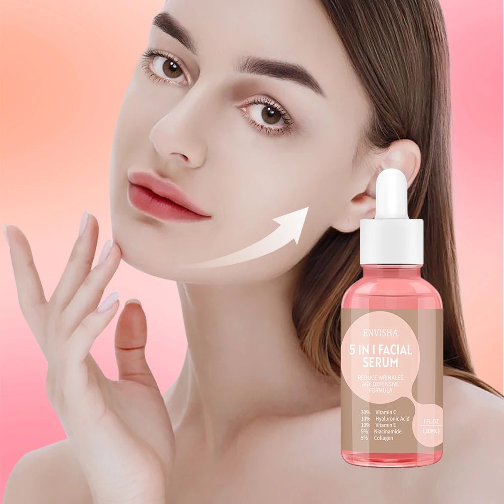 Sérum Visage Lencensa - Collagène + Acide Hyaluronique + Niacinamide Multi-Actifs