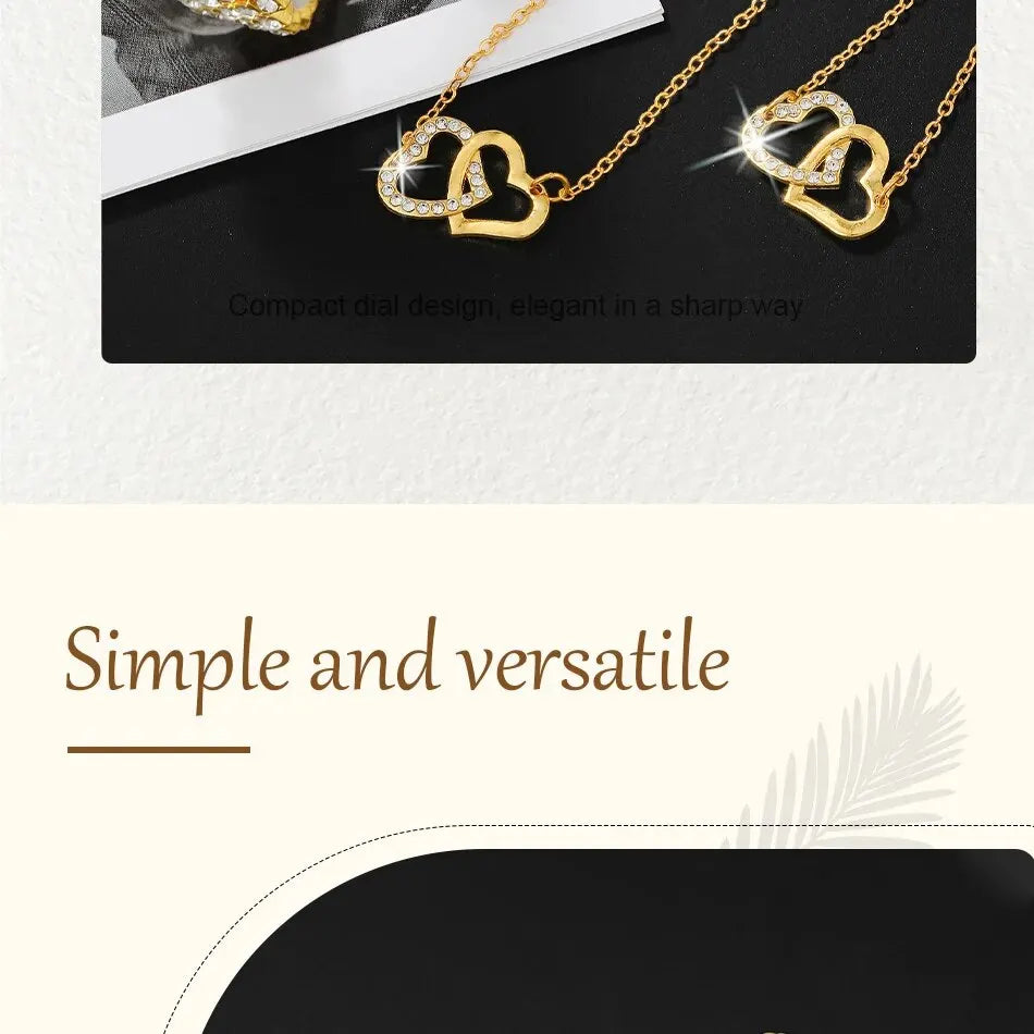 Ensemble de montre-bracelet à quartz pour femme, horloge pour femme, cadran romain, design de marque de luxe, décontracté, 6 pièces