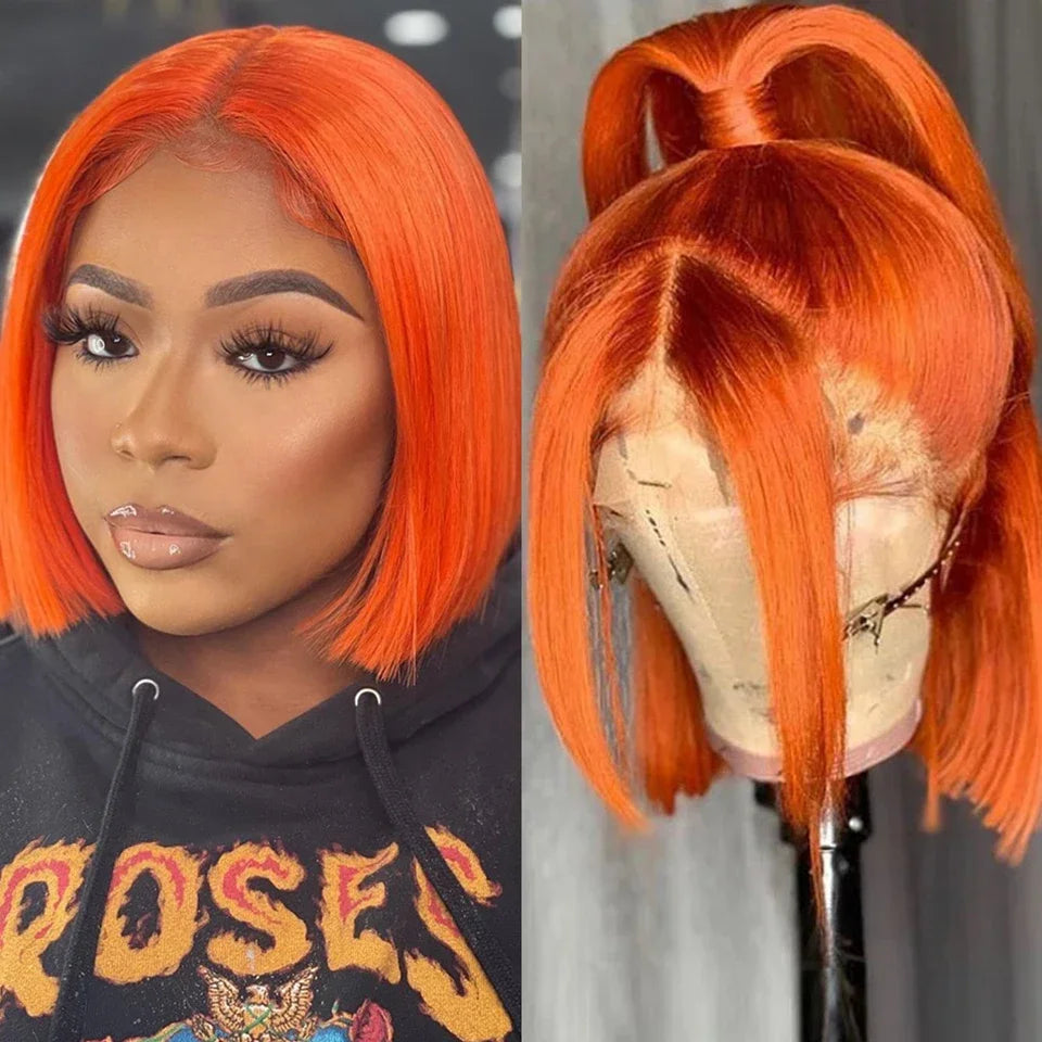 Perruque Lace Front Wig péruvienne P4/27, cheveux 100% naturels, à reflets, Blonde ombrée, lisse, avec Lace Closure, pour femmes