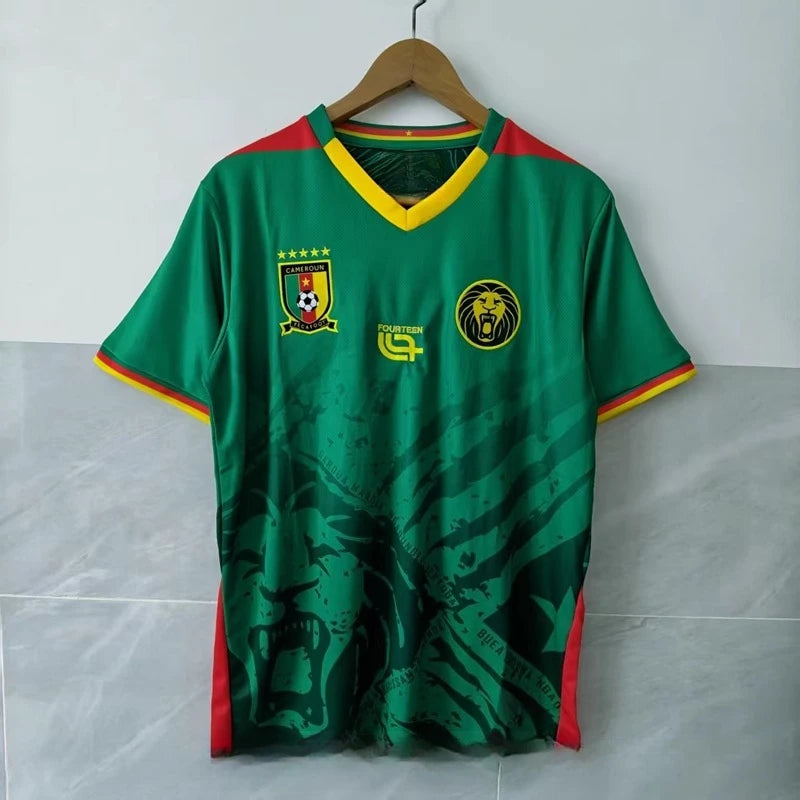 Maillot Cameroun 2025-26 Officiel - Jersey Lions Indomptables Impression 3D Séchage Rapide - Lencensa 