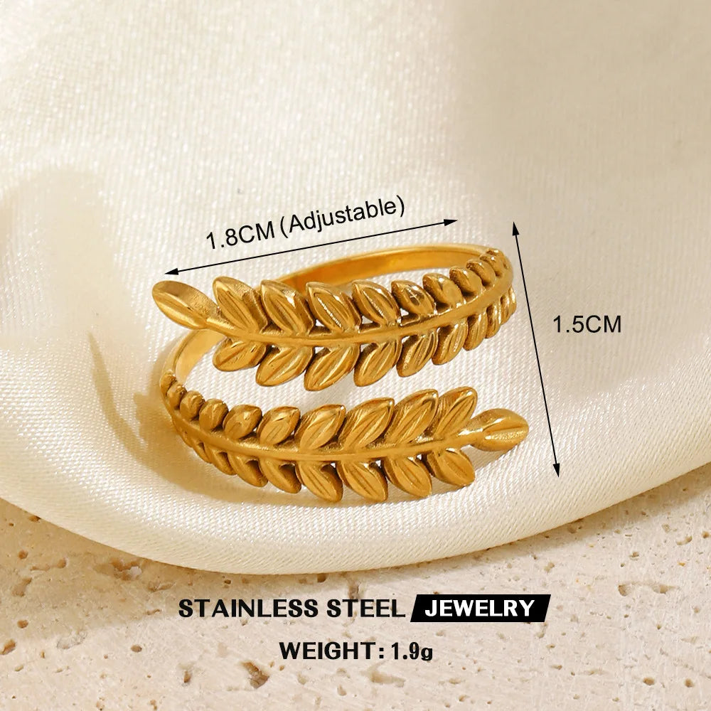 Bague en forme de cœur en acier inoxydable pour femmes, couleur or, anneau creux en métal, Bijoux étanches, cadeau pour petite amie