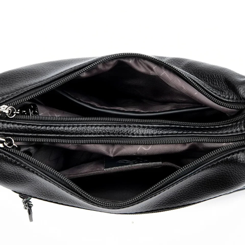 Sac à main en cuir souple pour femme, sac à bandoulière, sac messager décontracté, haute qualité, créateur de luxe, initié, nouveau