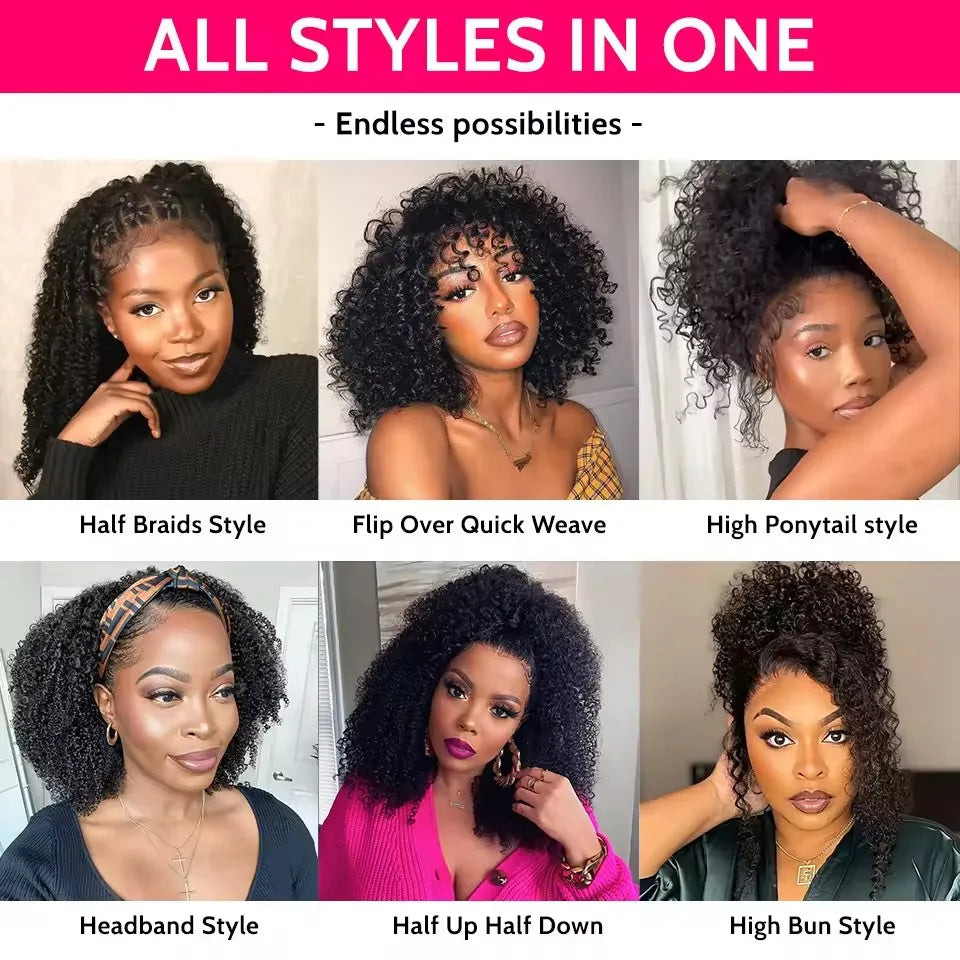 100% brésilien Afro crépus bouclés 5x 5/6x6 dentelle fermeture avant perruque courte Bob Frontal perruques bouclés vague cheveux humains courte Bob perruque