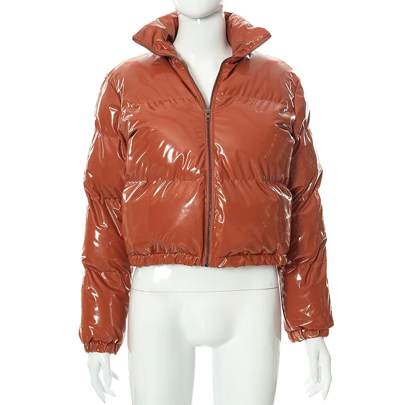 Cardigan Femme Col Montant Y2K - Manteau Streetwear Automne Hiver