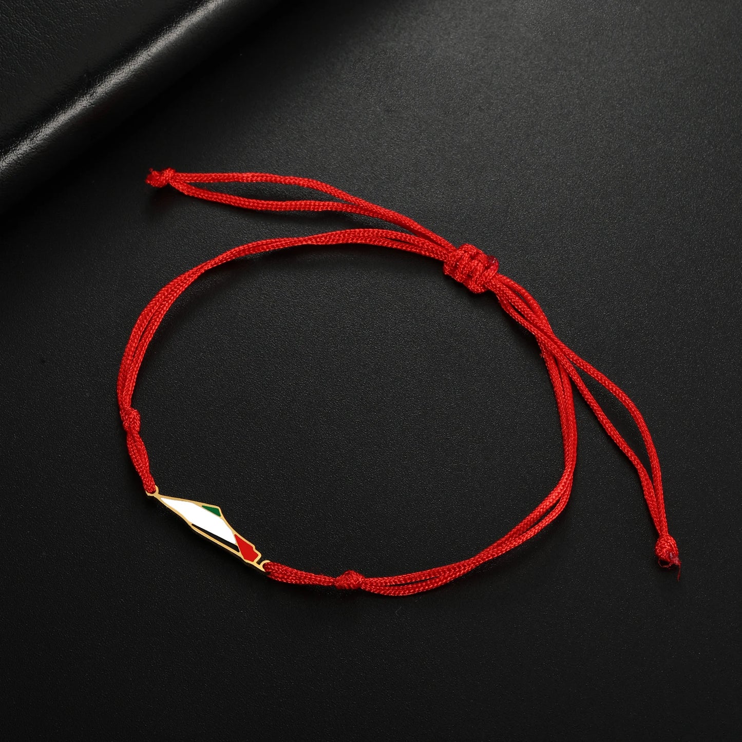 COOLTIME Bracelet à breloques pour femme avec carte de la Palestine en acier inoxydable réglable à double couche pour homme et femme, bijoux en gros