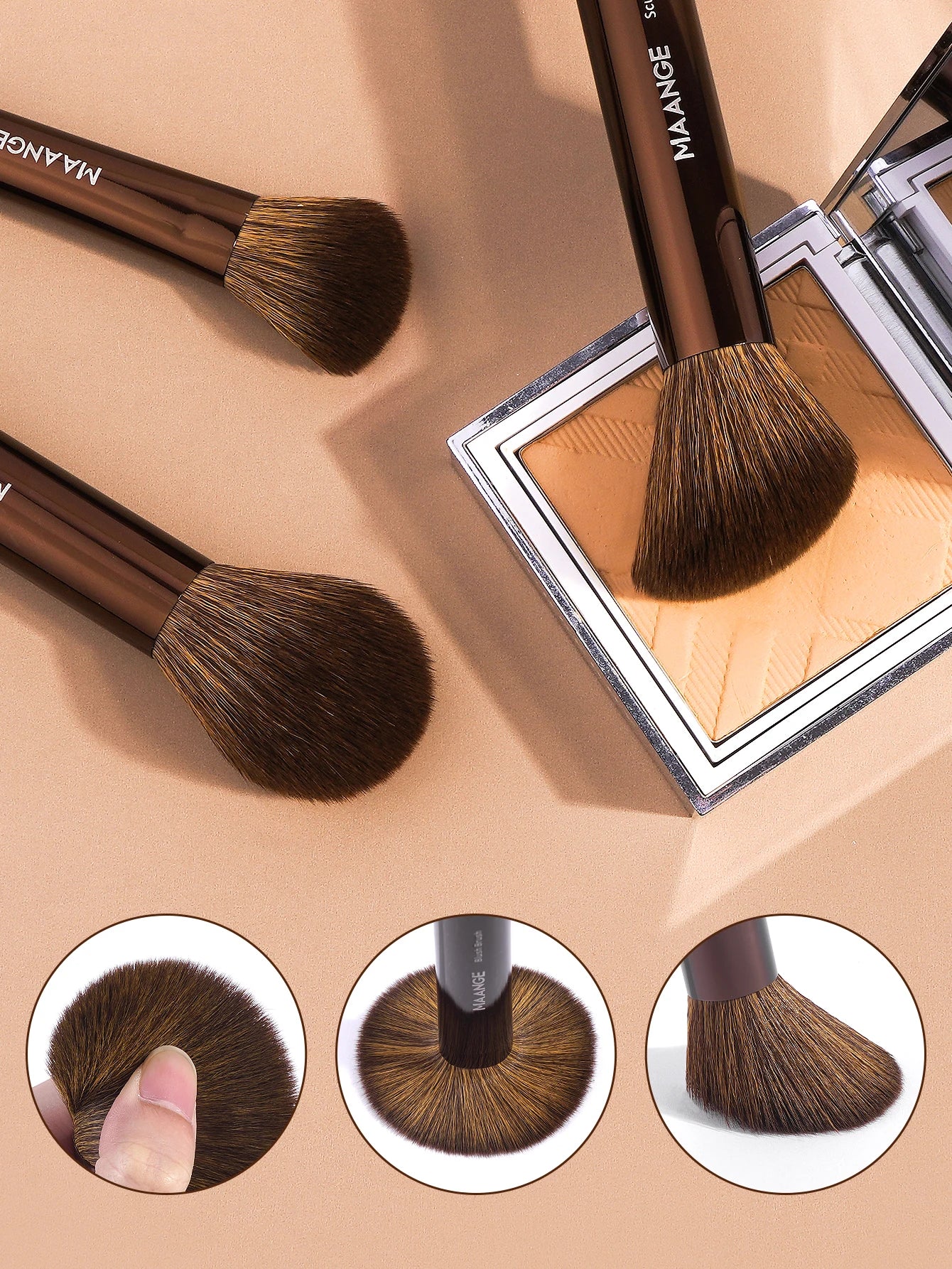 MAANGE 15 pièces outil de maquillage 13 pièces pinceaux de maquillage ensemble fond de teint poudre Blush fard à paupières brosse 2 pièces coussin d'air bouffée beauté mélange