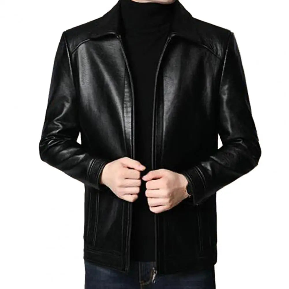 Veste Moto Premium Lencensa -  Cuir Col Montant - Qualité Exceptionnelle Automne