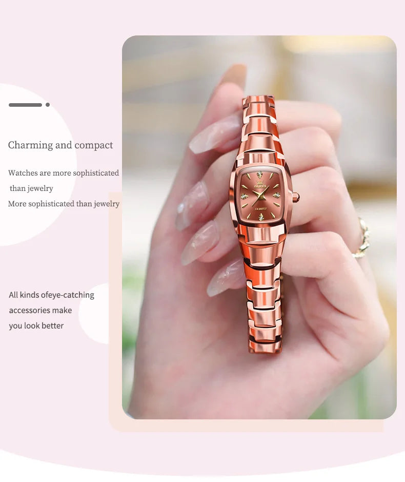 OLEVS 7006 Montres pour Femmes Top marque de luxe Original Quartz Montres Femmes étanche boîtier en acier tungstène bracelet lumineux Date