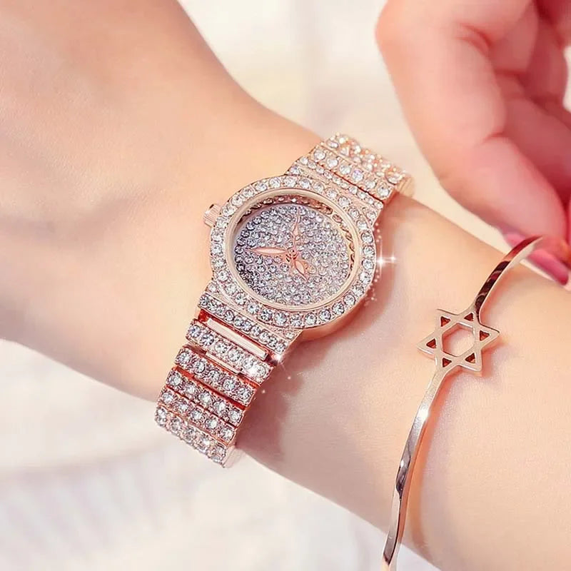 Montre Lencensa - Quartz Dorée Femme de Luxe, Élégance Intemporelle
