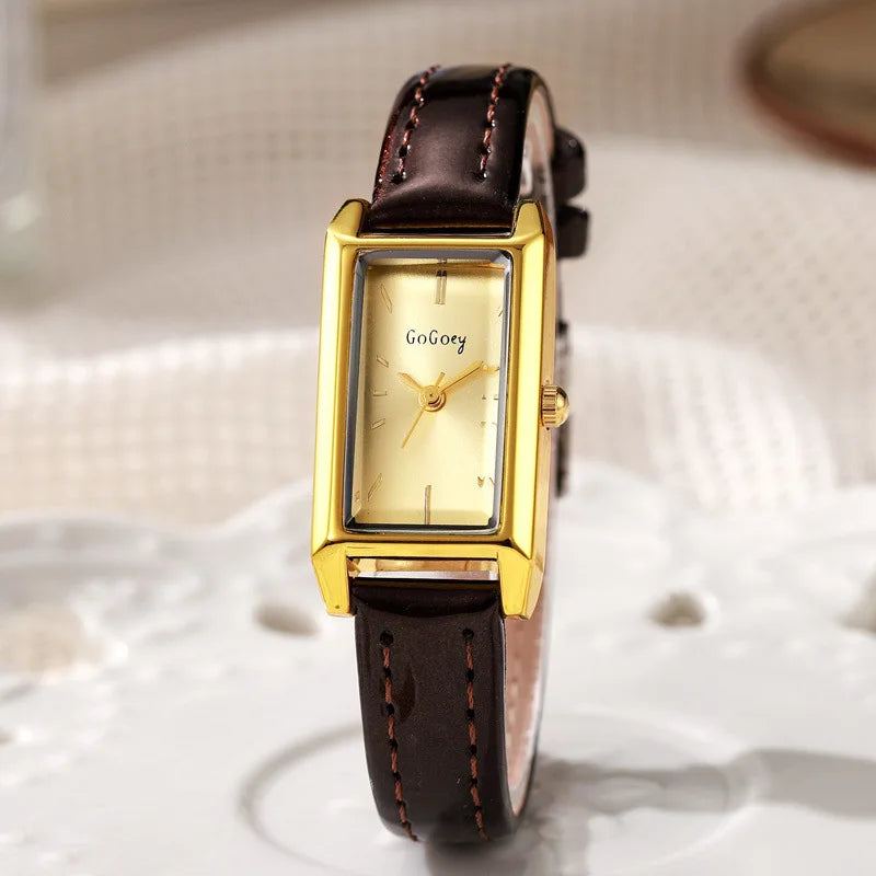 Montres de luxe pour femmes rétro Femme Montre dames ceinture noir Quartz montres Montre Femme Relogio Feminino cadeaux