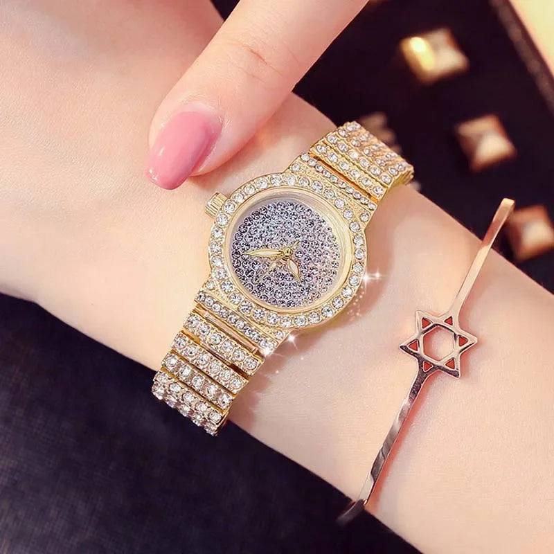 Montre Lencensa - Quartz Dorée Femme de Luxe, Élégance Intemporelle