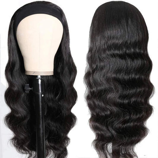 Perruque Body Wave Brésilienne Naturelle pour Femme Africaine, Cheveux Humains, Fait à la Machine, Densité 180%, Document