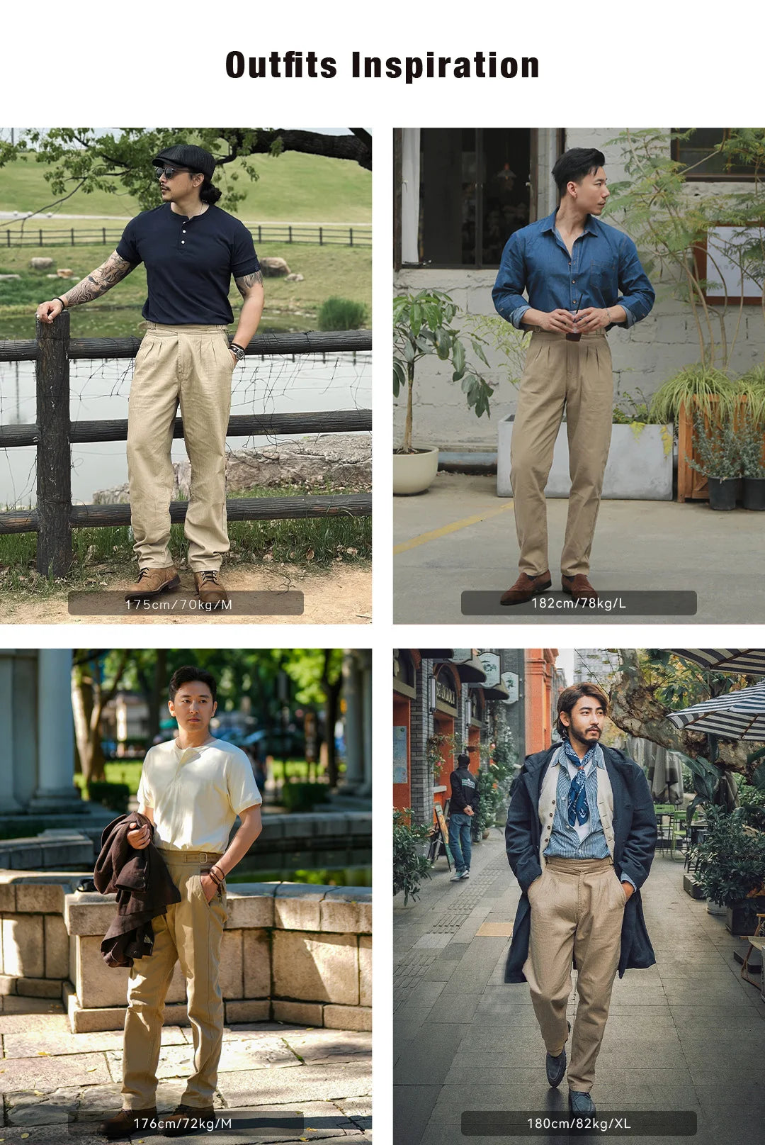 Pantalon Gurkha Homme MADEN - Cargo Vintage Coton Taille Haute Kaki - Lencensa 