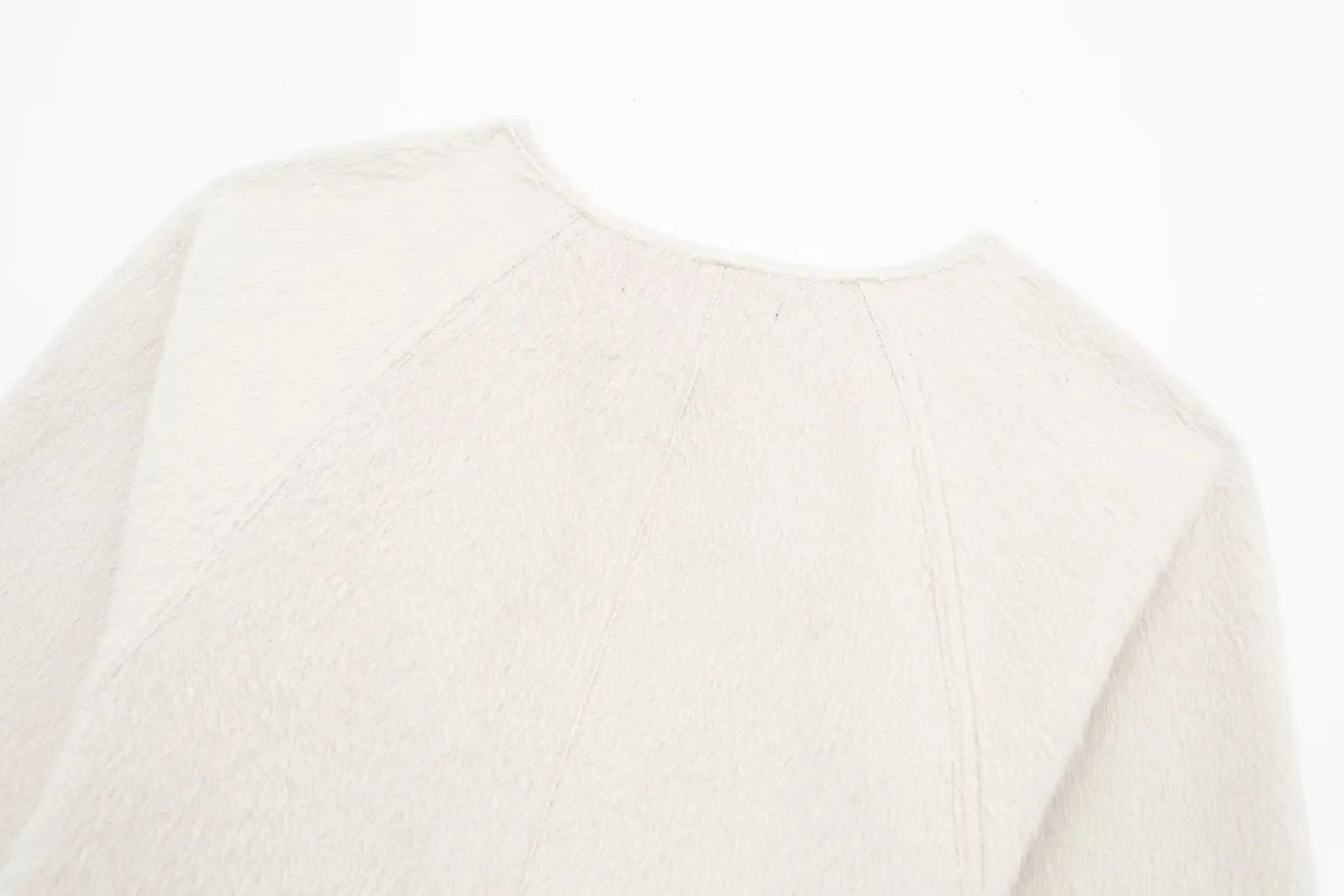 Manteau Lencensa - TRAFZA Rétro Cuir Boucle Laine Col V Beige Femme - Lencensa 