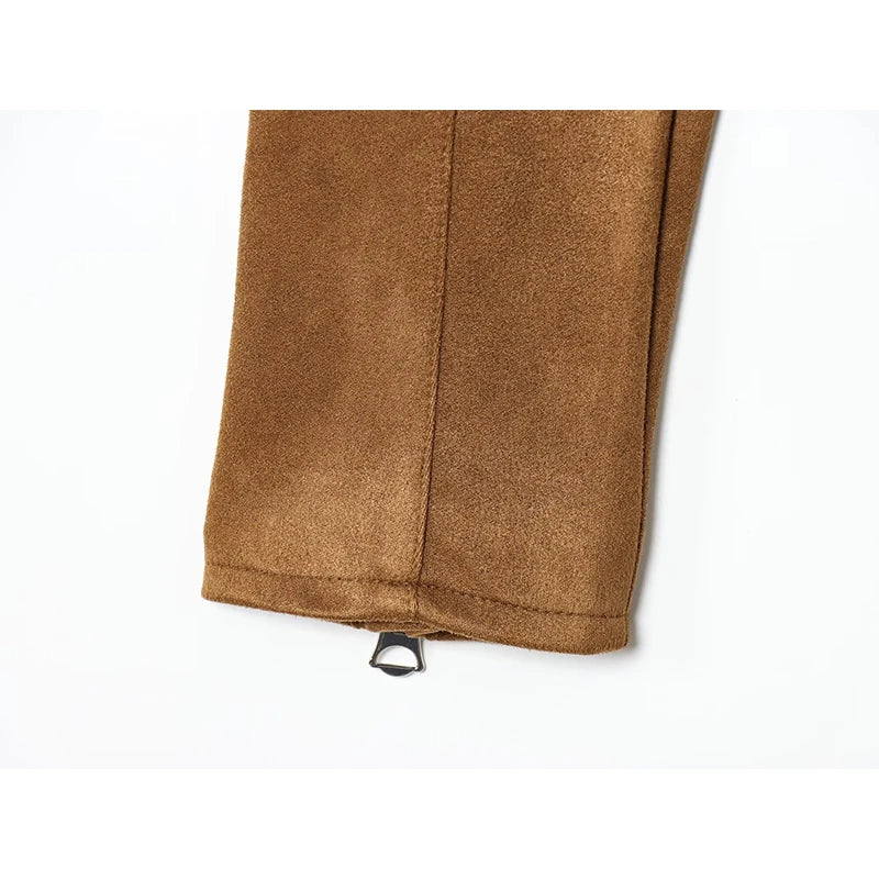 RAFZNB  lencensa femmes vestes courtes manteaux automne hiver mode fermeture éclair décoration à manches longues manteaux Streetwear vêtements de dessus pour femmes hauts