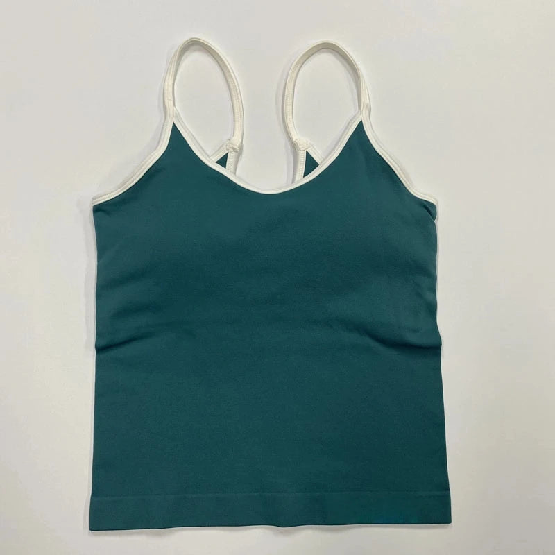 Ensemble Yoga Femme Seamless - Legging + Brassière Anti-Choc Bretelles Croisées - Lencensa 