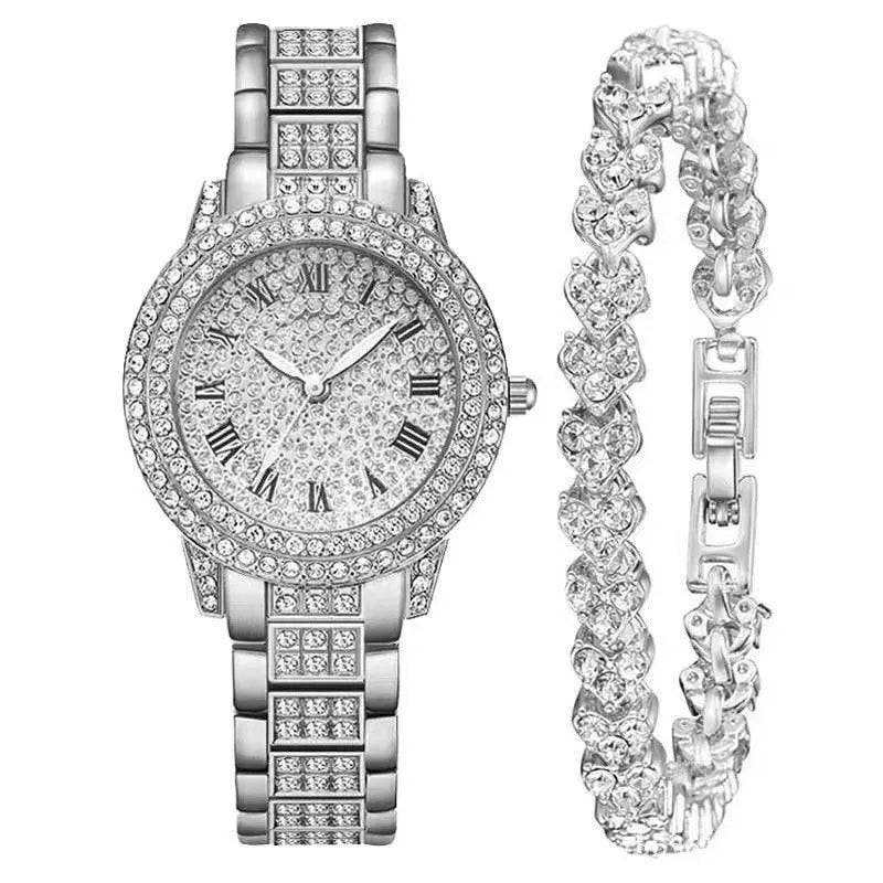 Décontracté dames Quartz Montre-Bracelet Bracelet ensemble 6 pièces ensemble femmes Montre horloge cadran romain marque de luxe Design femmes Montre Femme Reloj
