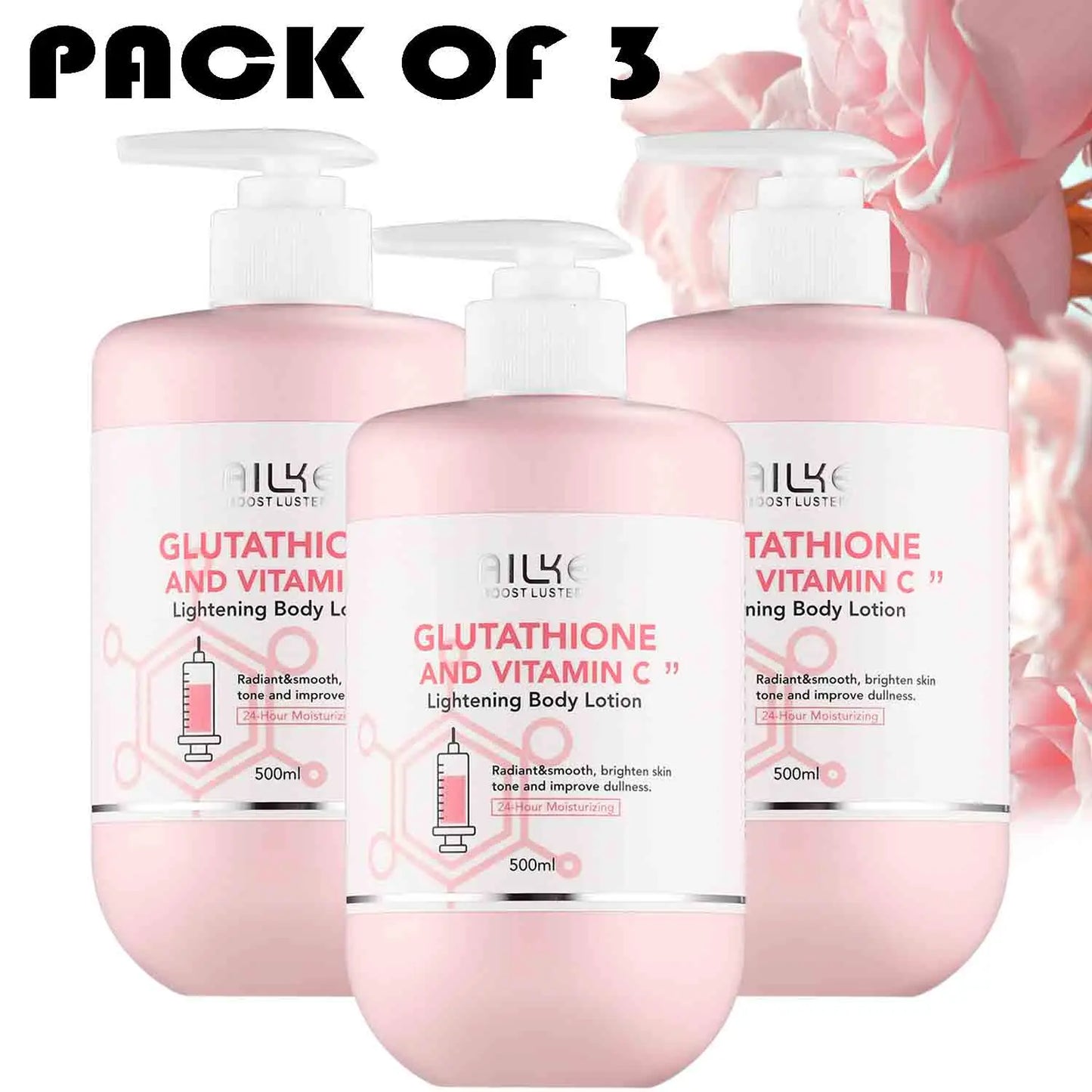 AILKE-Crème hydratante blanchissante pour le visage, élimine les taches noires, soins de la peau du visage, gratitude, corps, glutathion, vitamine C, peau noire, nouvel ensemble