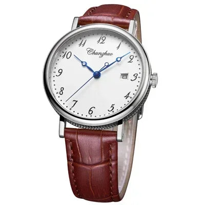 Montre à quartz ultra-plate pour hommes, mouvement d'anticorps contractés, 38mm, acier inoxydable importé du 10/2019 sur