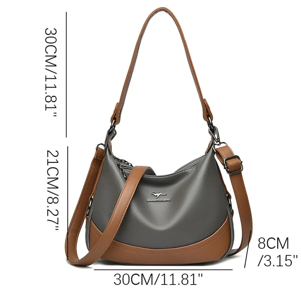 Sac à main en cuir souple pour femme, sac à bandoulière, sac messager décontracté, haute qualité, créateur de luxe, initié, nouveau