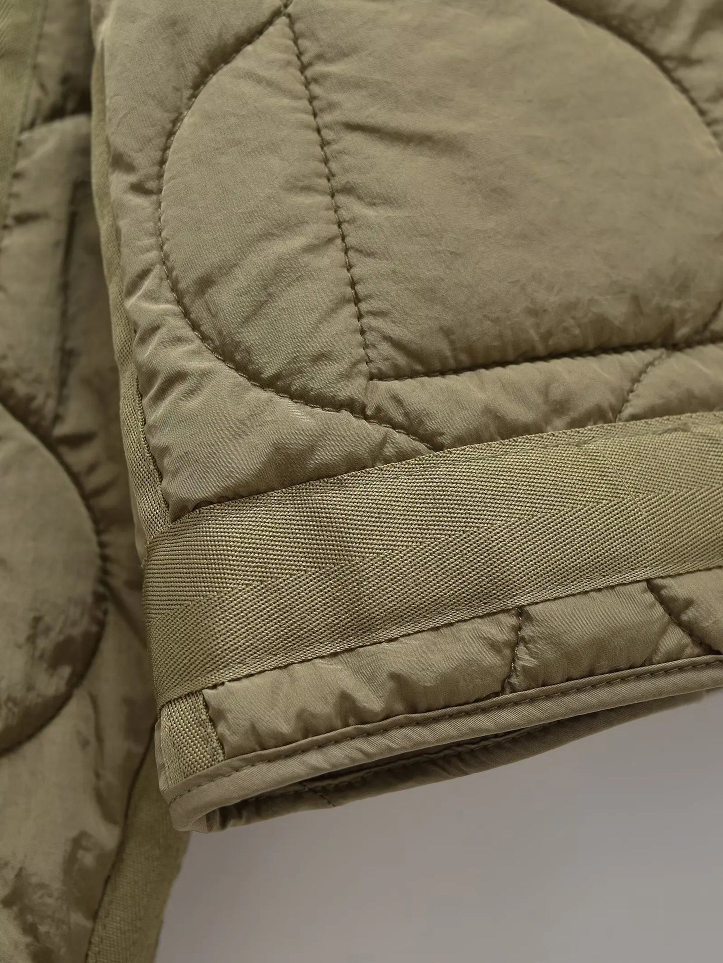 Veste d'hiver en coton pour femmes, nouveau style européen et américain, col montant, ample, cordon de serrage, fermeture éclair - Lencensa 