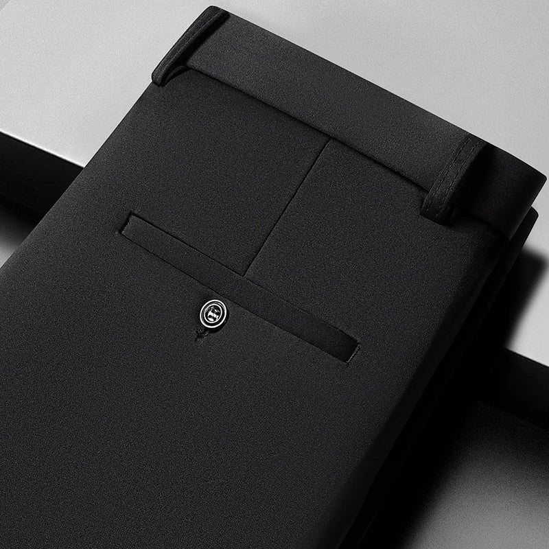 Pantalon Homme Été Extensible - Tissu Soyeux Sans Repassage - Lencensa 