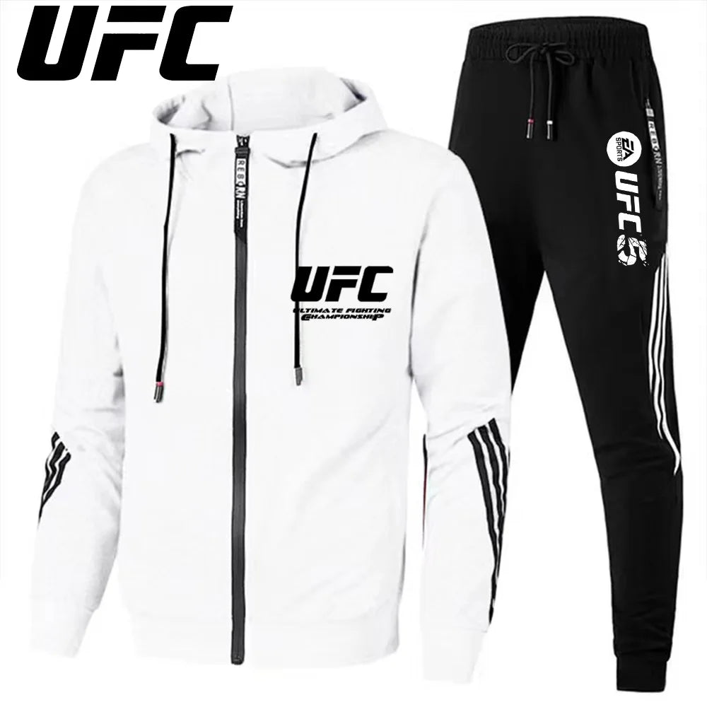 Ensemble de Sport UFC Frontier - Survêtement Homme Femme avec Veste à Capuche et Zip - Lencensa 