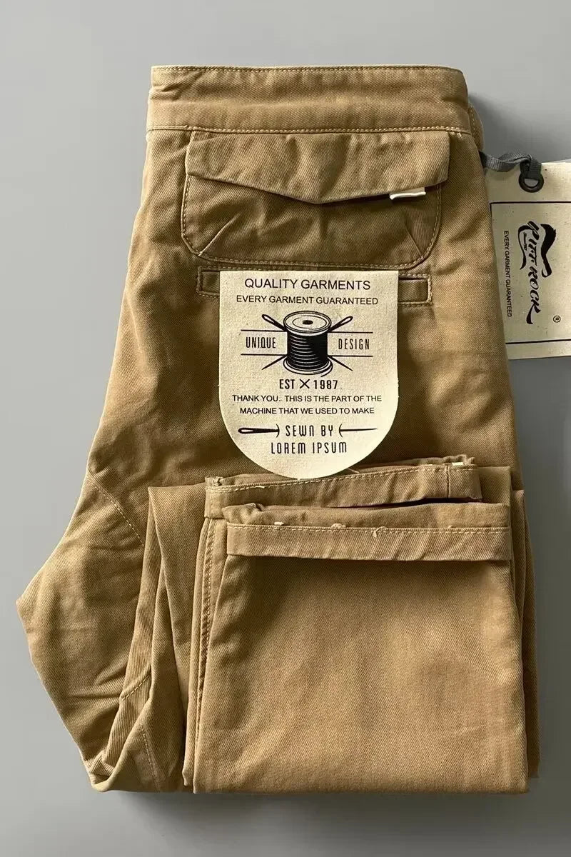 Pantalon Cargo Homme Coton - Style Américain Robuste Anti-Usure - Lencensa 