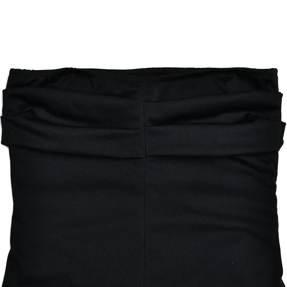 Robe Maxi fendue, épaules dénudées, élégante, taille haute, tenue de Club pour femmes, Sexy, sans bretelles, robe froncée